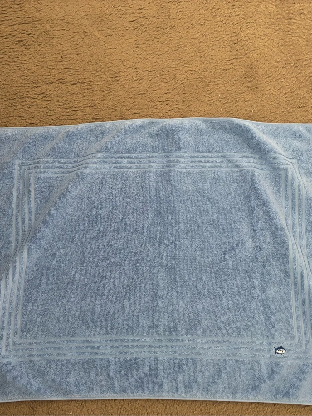 Used Once Southern Tide Light Blue Bath Mats - Set Of 6